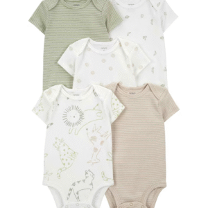 Kit body bebê 10 peças animais listrado multicor
