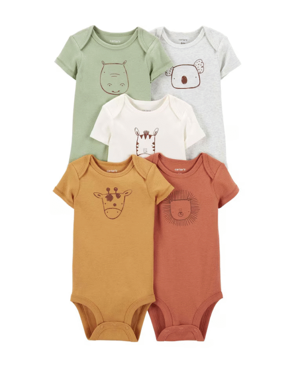 Kit body bebê 10 peças bichinhos multicor