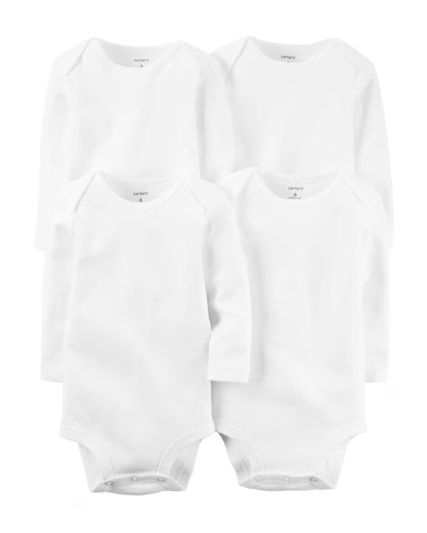Kit Body Bebê 12 Peças Branco